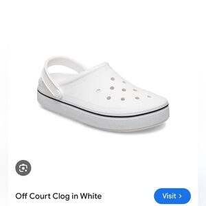 Worn twice size 9 woman 7 men’s white crocs